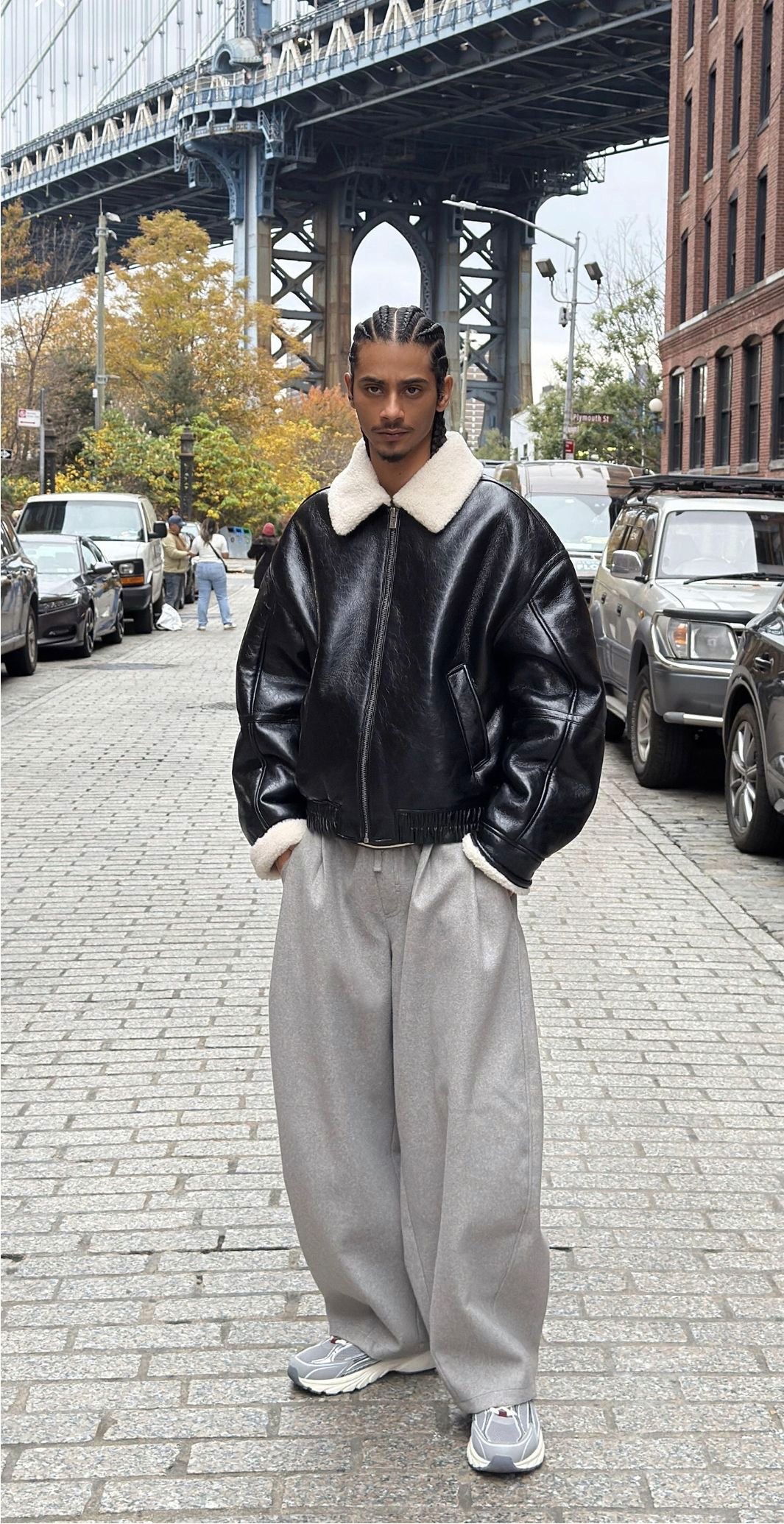 Stylish model in crowd