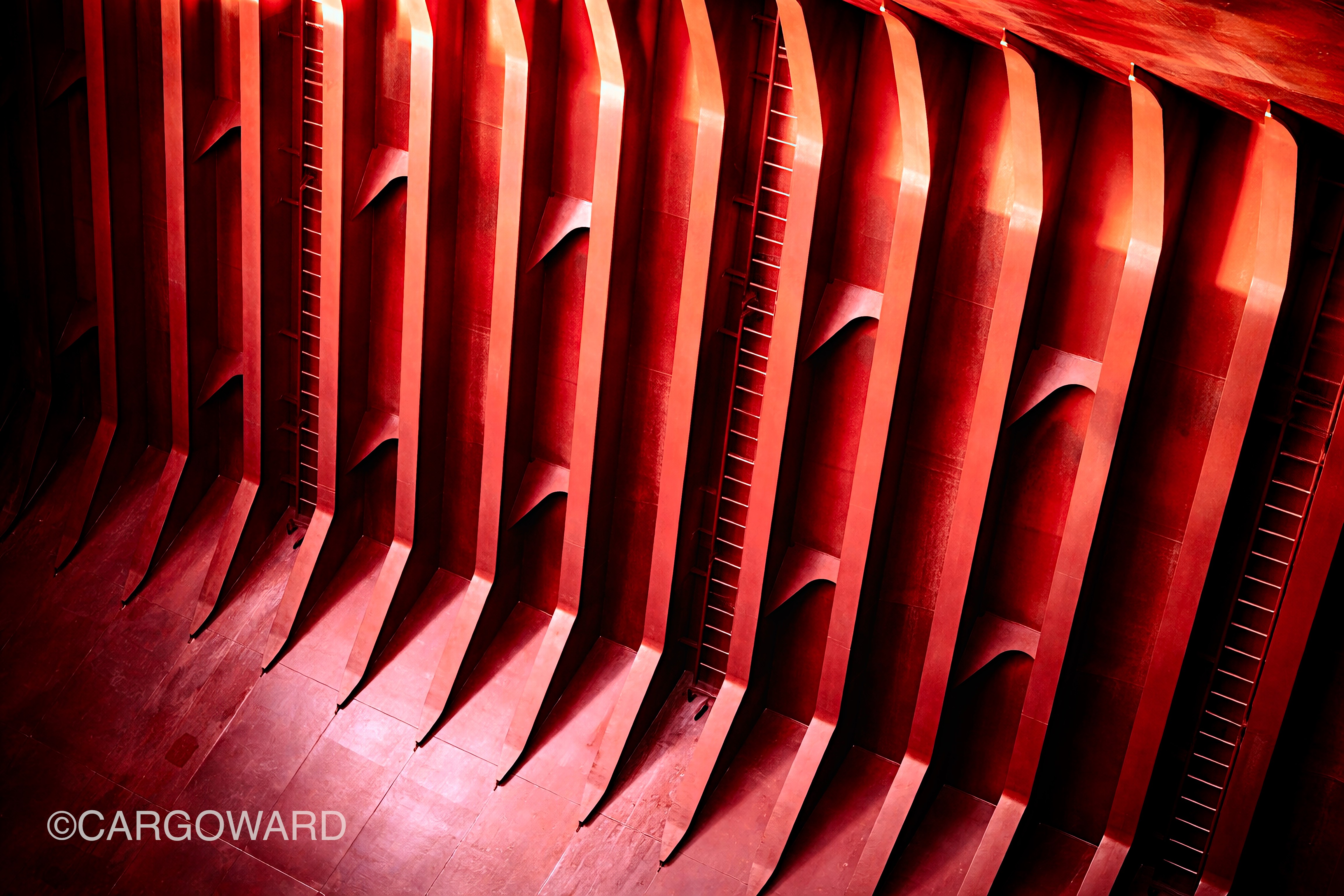 Professionally cleaned bulk carrier cargo hold by CARGOWARD at Itaqui Port, Brazil, prepared to grain standard for soybean cargo with high-quality cargo hold cleaning and export-ready presentation.