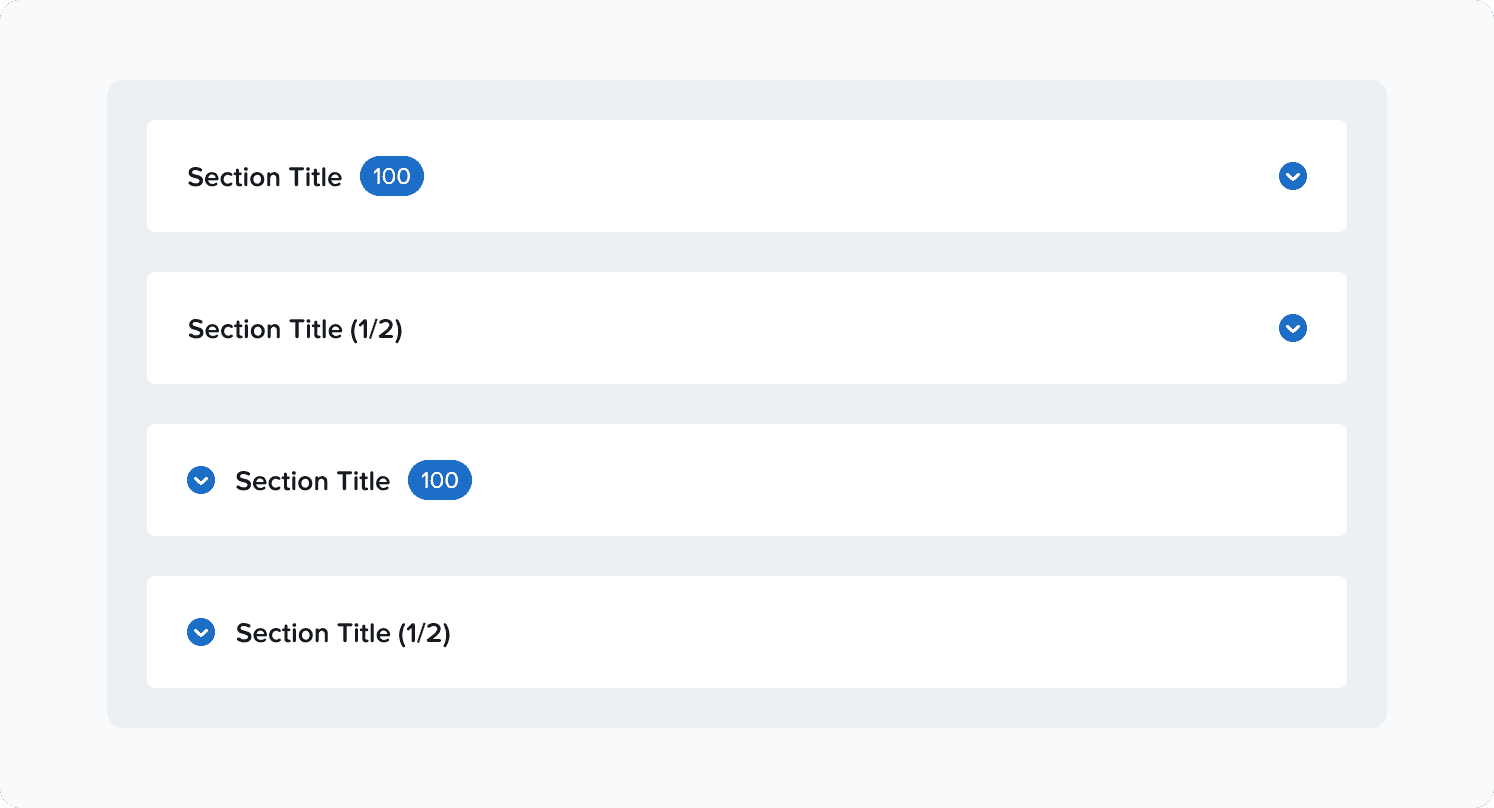 Examples of accordion titles