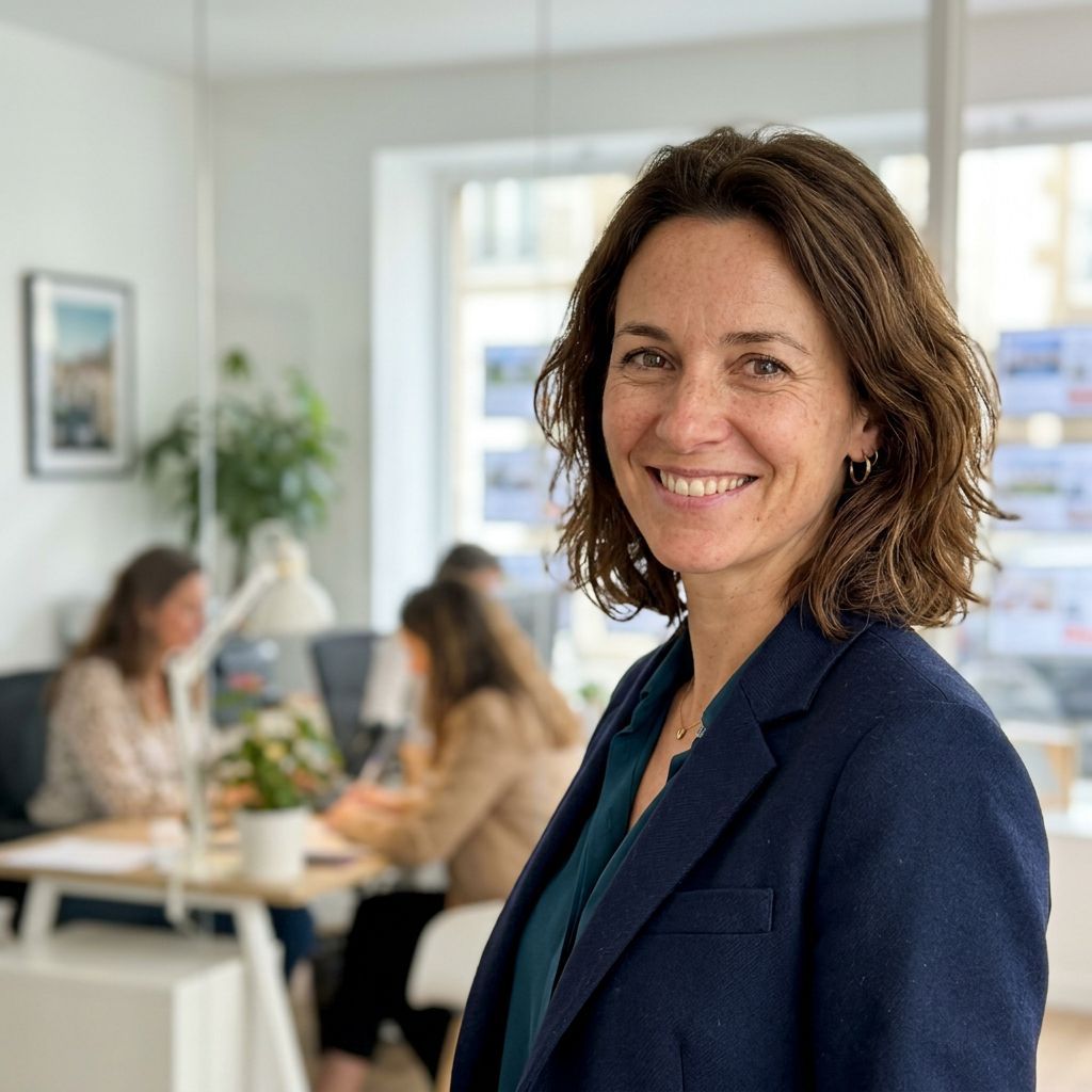 Mme Durand, responsable d'agence immobilière, cliente de Loiretel Services
