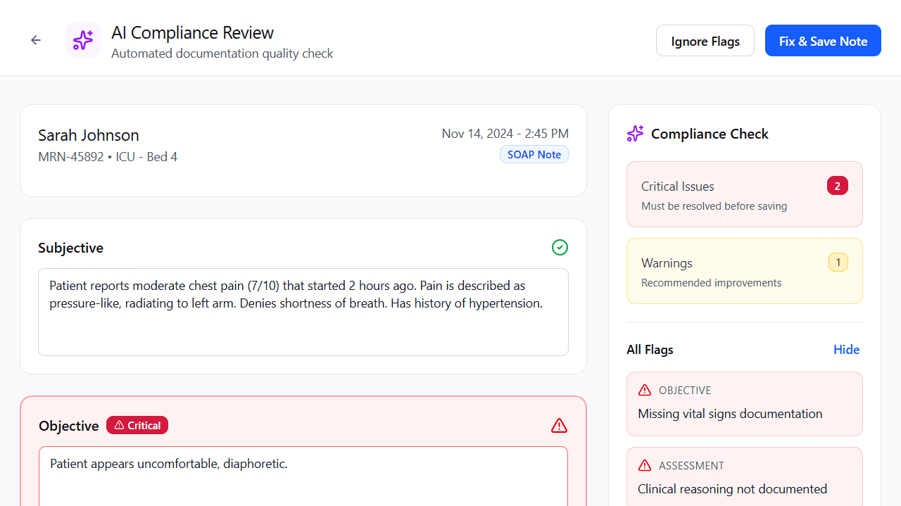 Highlighted AI-generated summary text with buttons for using templates and rescanning content.