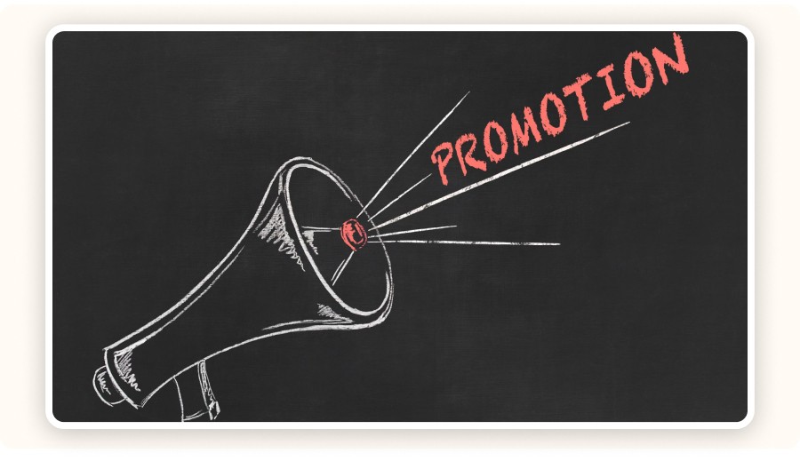 Megaphone with the word “PROMOTION”