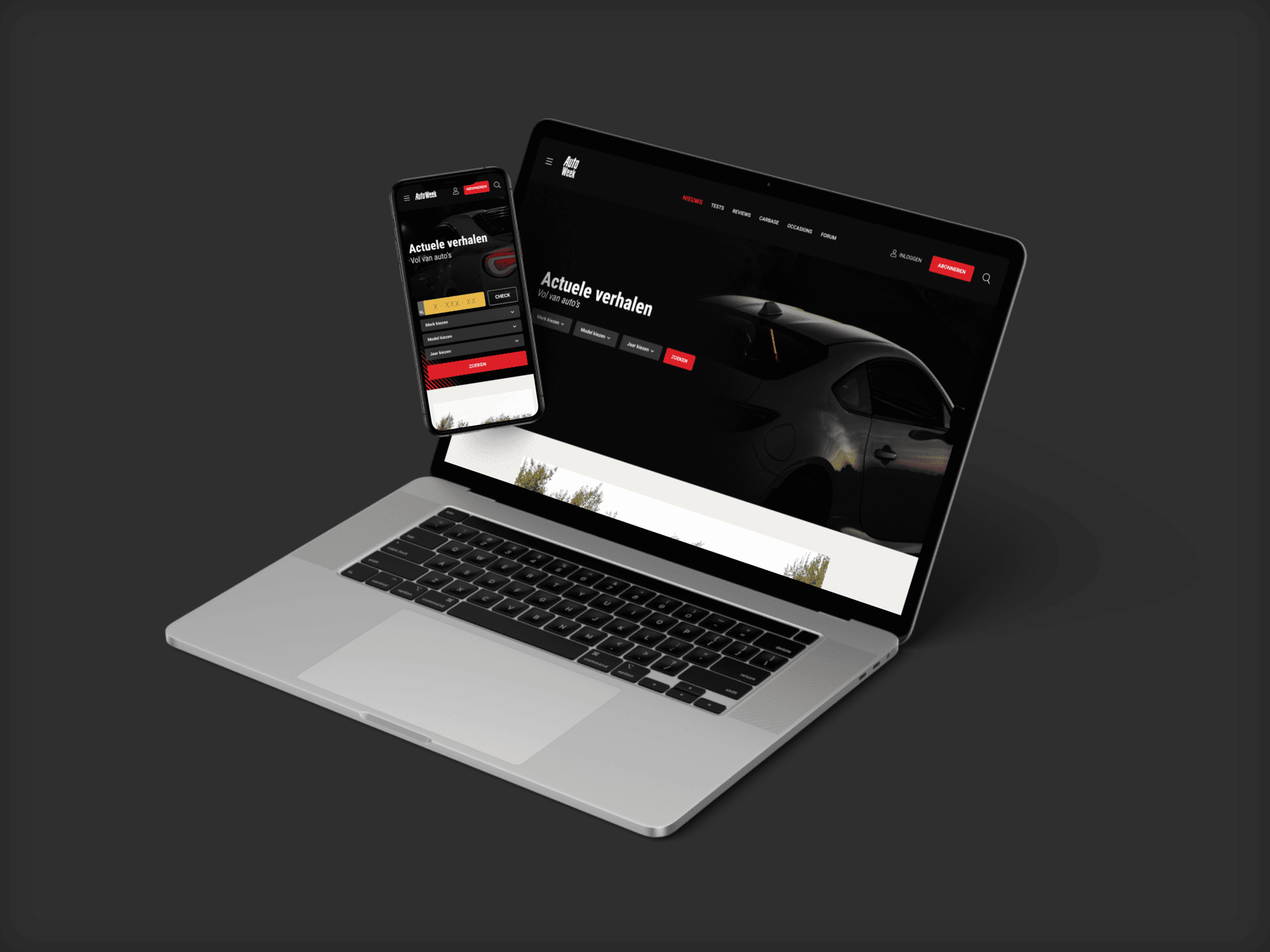 Autoweek website mockup