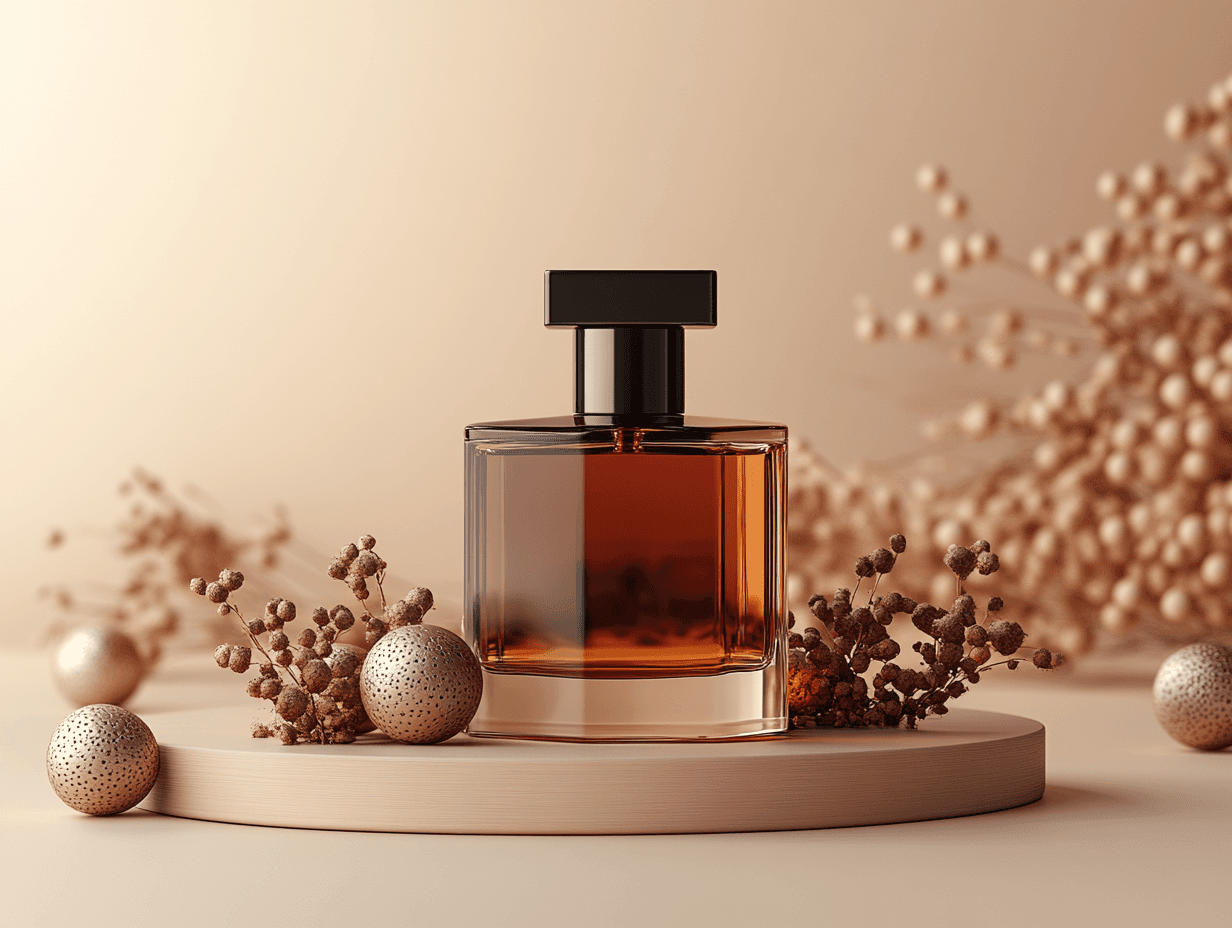 Product shot of a fragrance bottle.