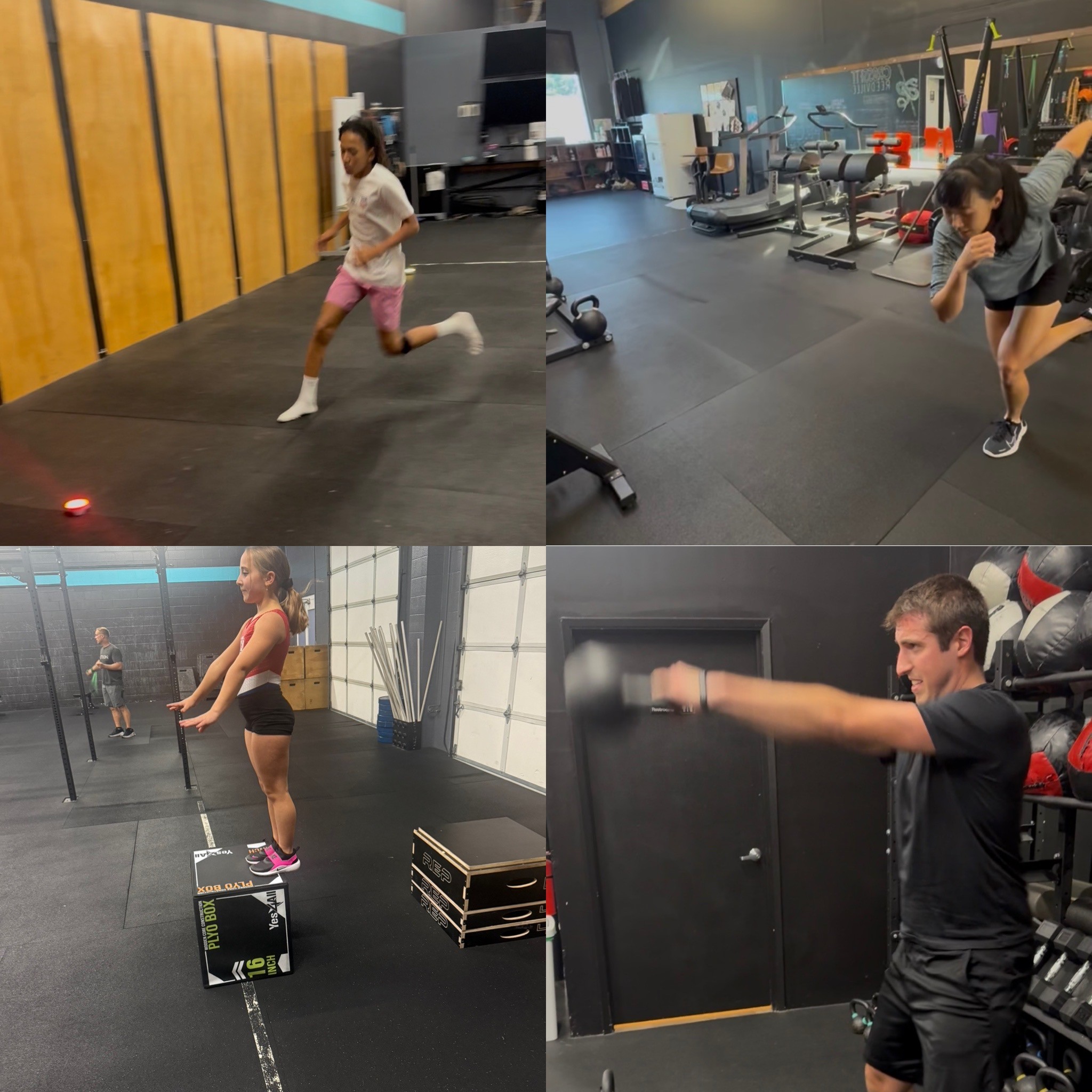 Patients doing sports rehab