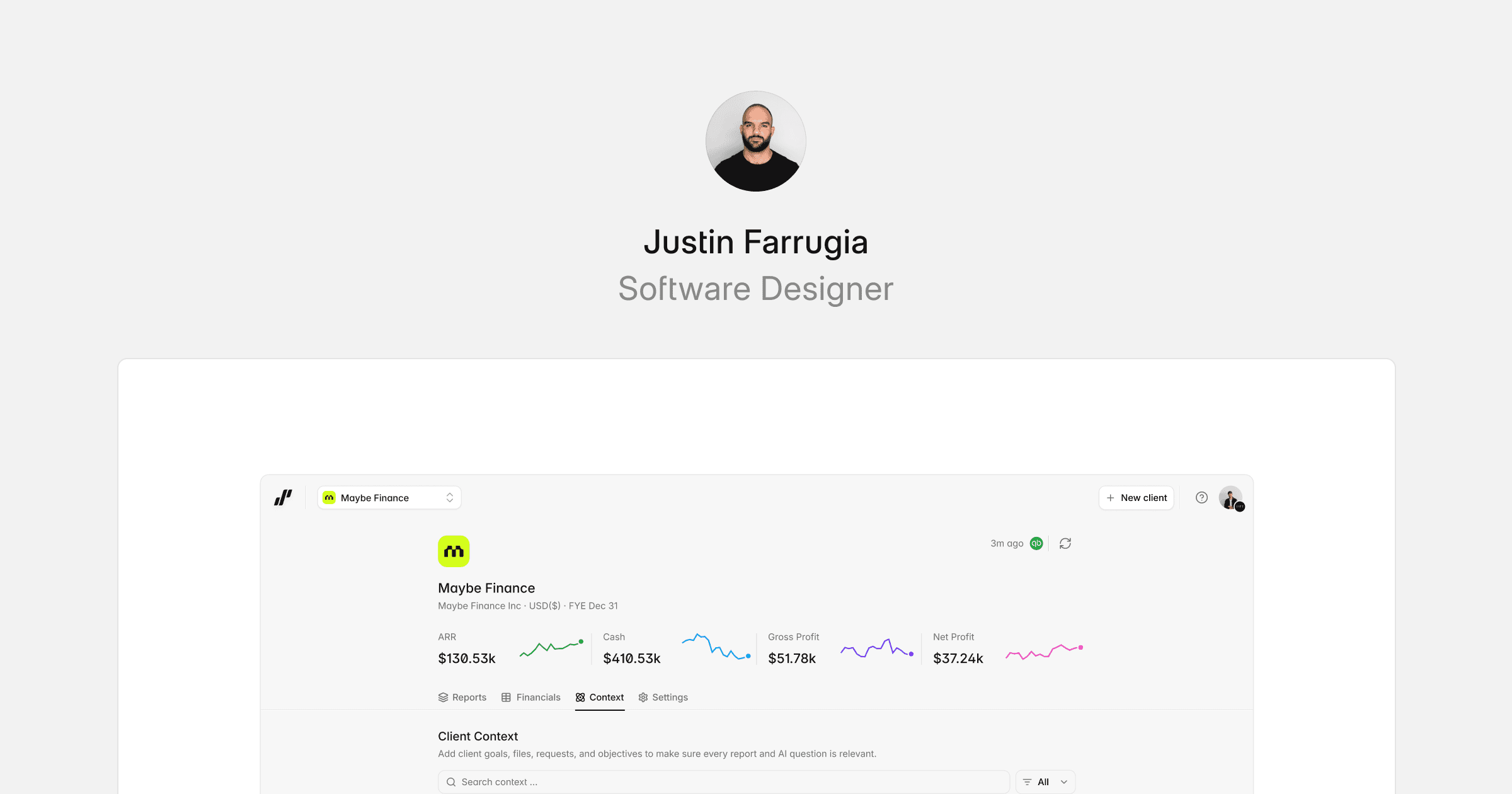 Justin Farrugia – Designer