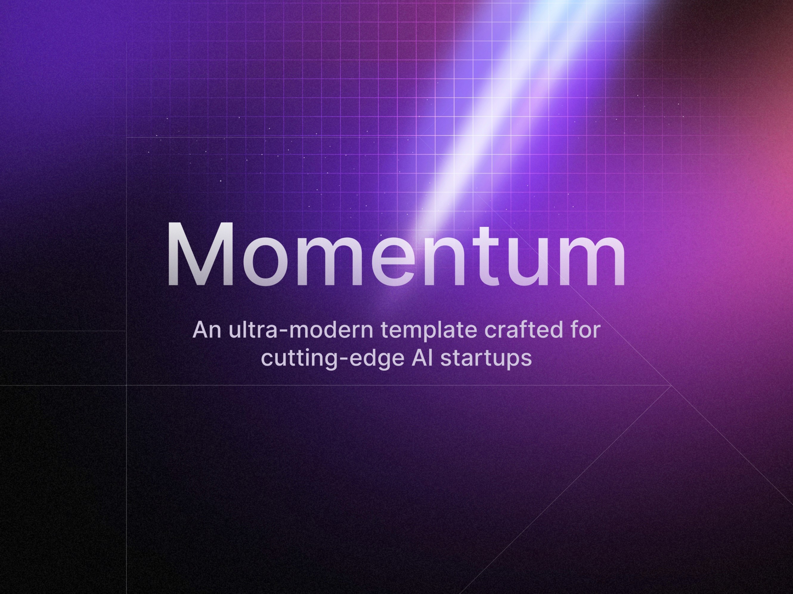 Momentum — 现代专业 AI 产品官网设计灵感