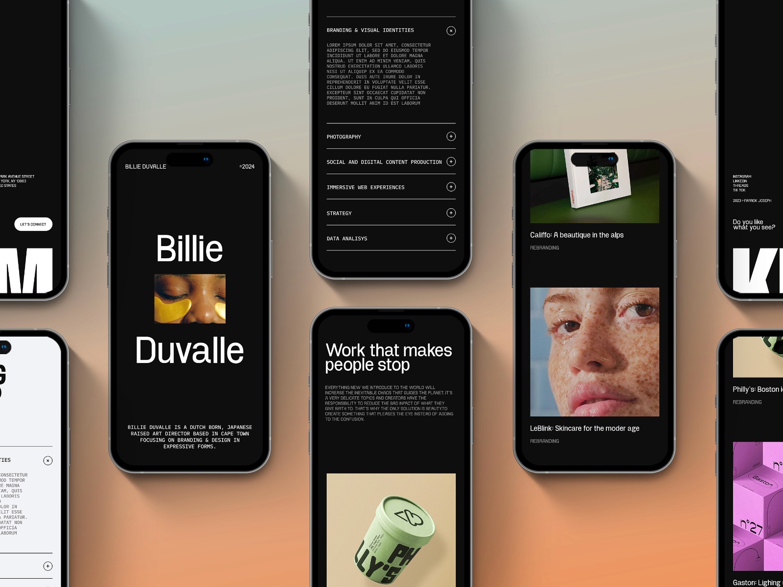 Billie — 作品集网站设计灵感