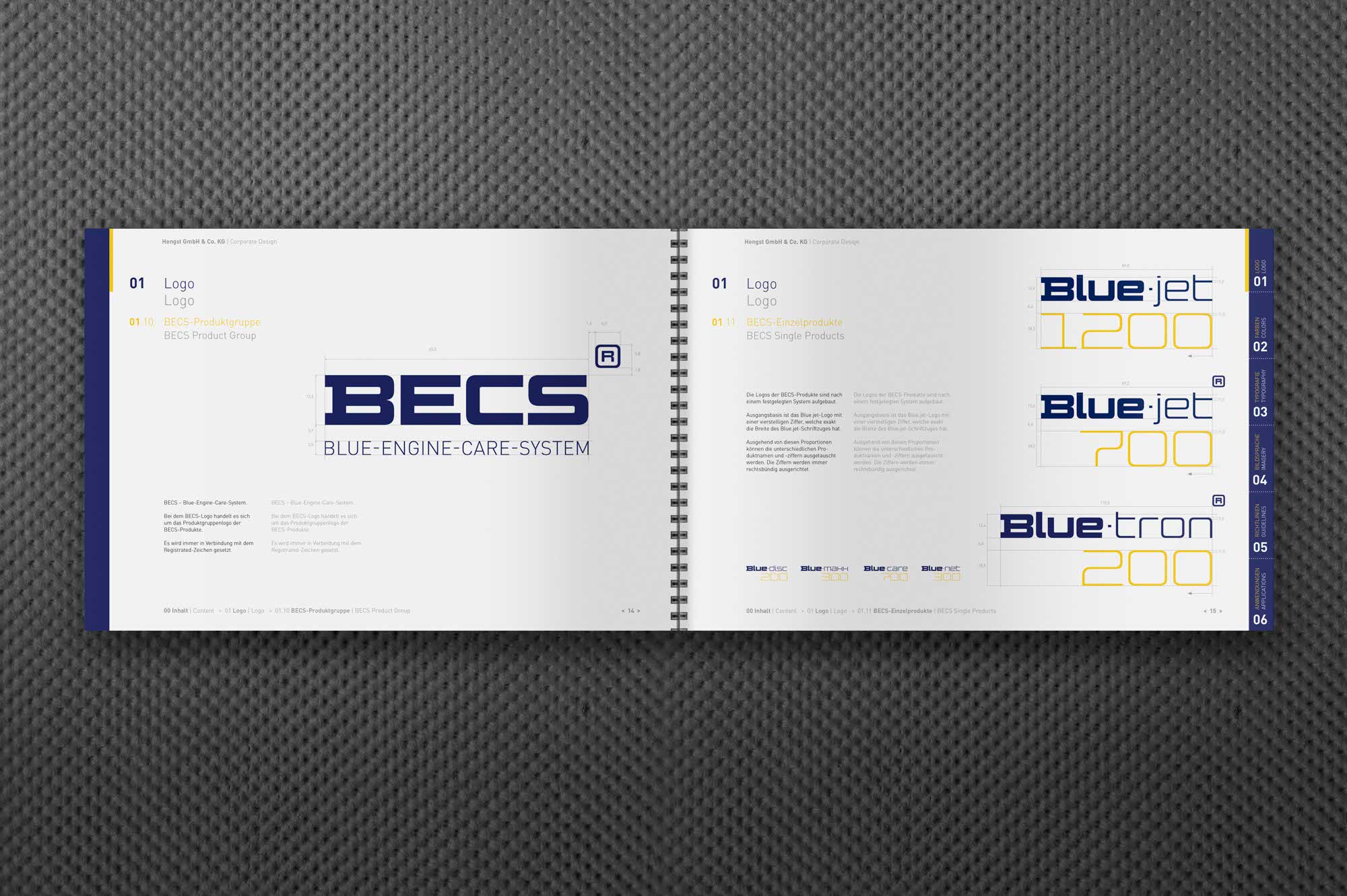 Logoentwicklung für BLUE·JET – technisch-modern mit starker Farbsignatur