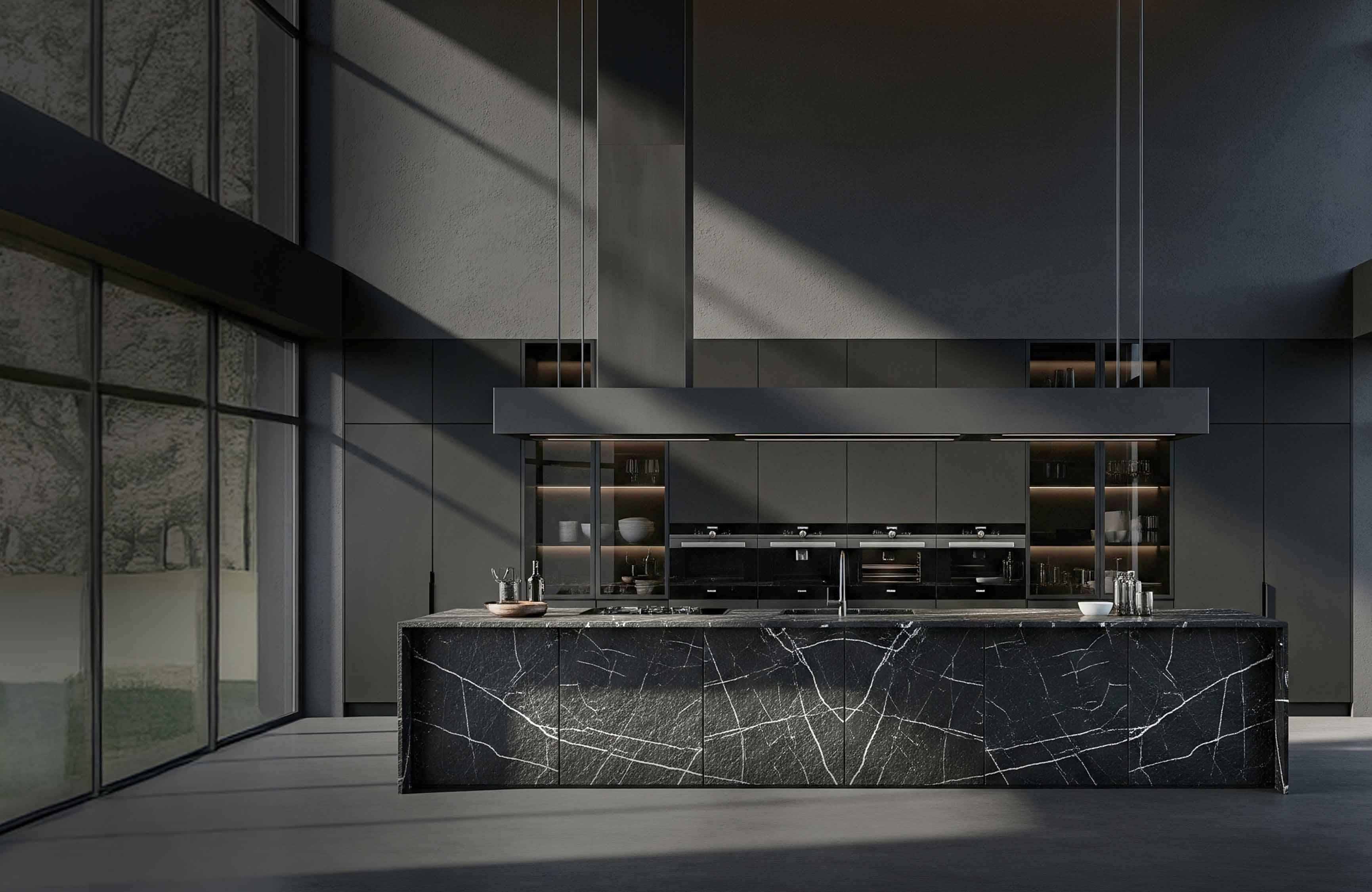 High-rise office building with sustainable design features