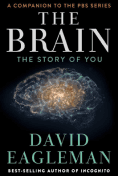 Book cover with the title "The Brain: The Story of You" by David Eagleman. The cover depicts a glowing brain against a dark background, emphasizing the mysteries and complexities of the human brain.