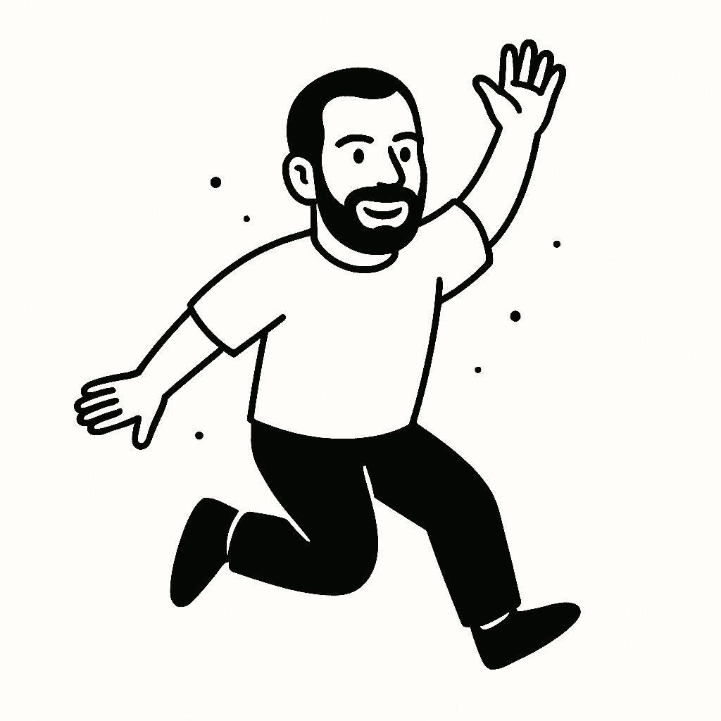 Notion-based illustration of a woman dancing