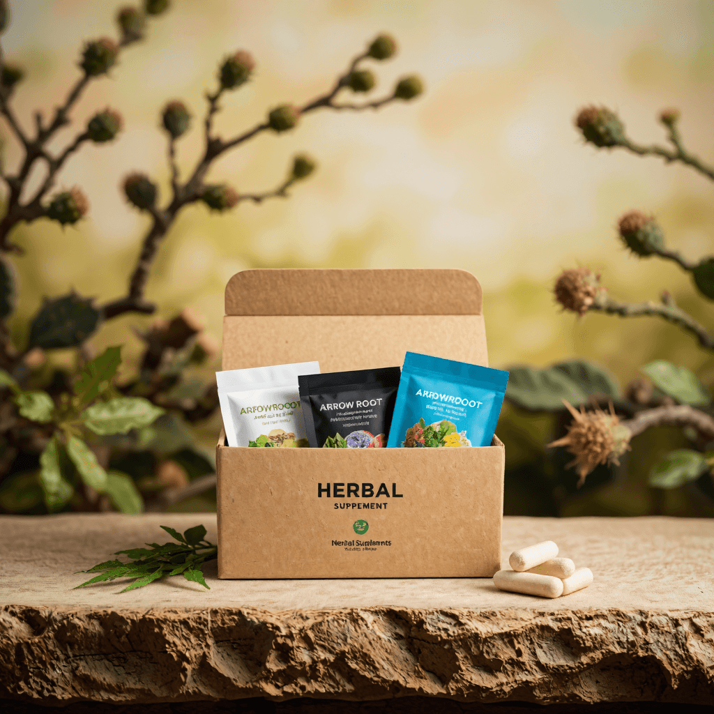 product photography of box of herbal supplement packets