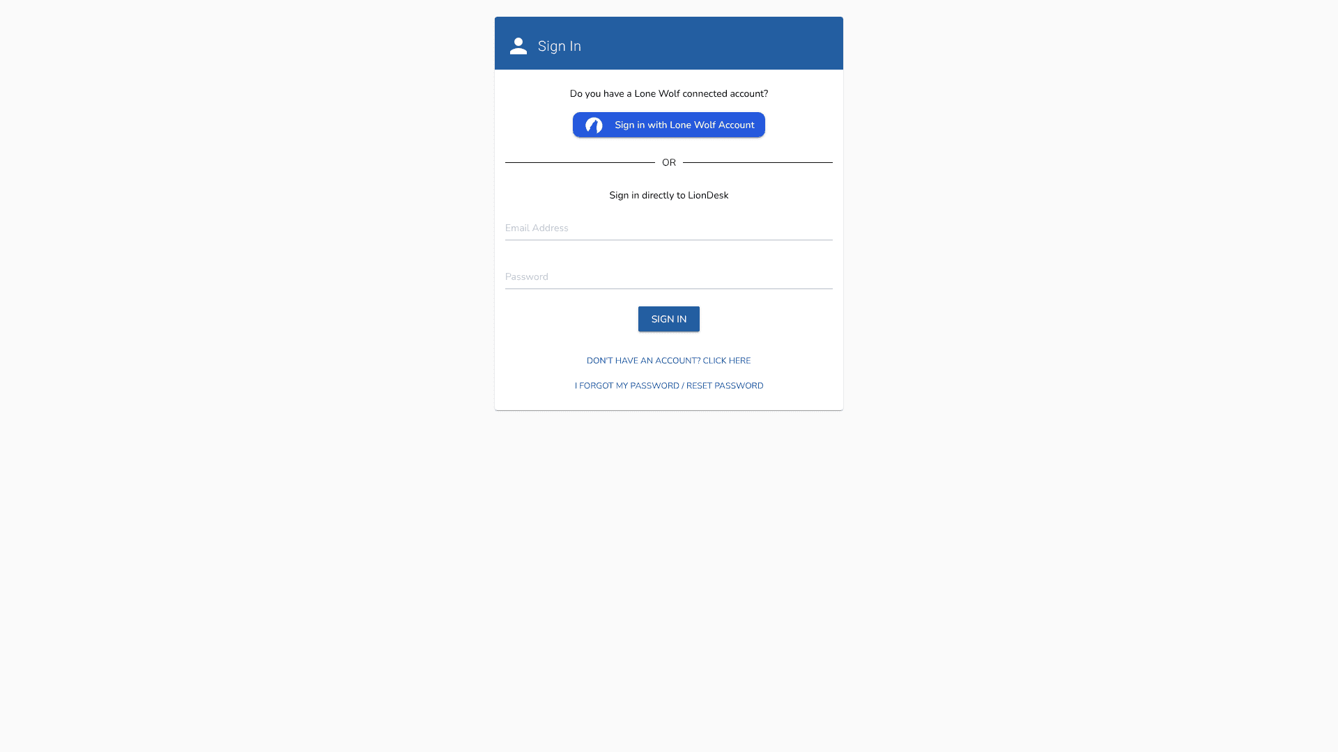 LionDesk homepage screenshot