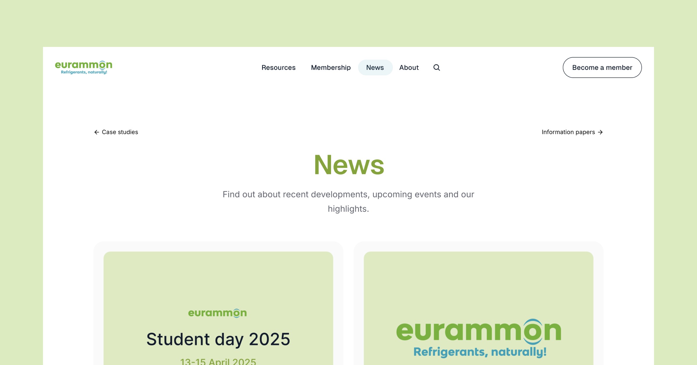 Eurammon website news articles