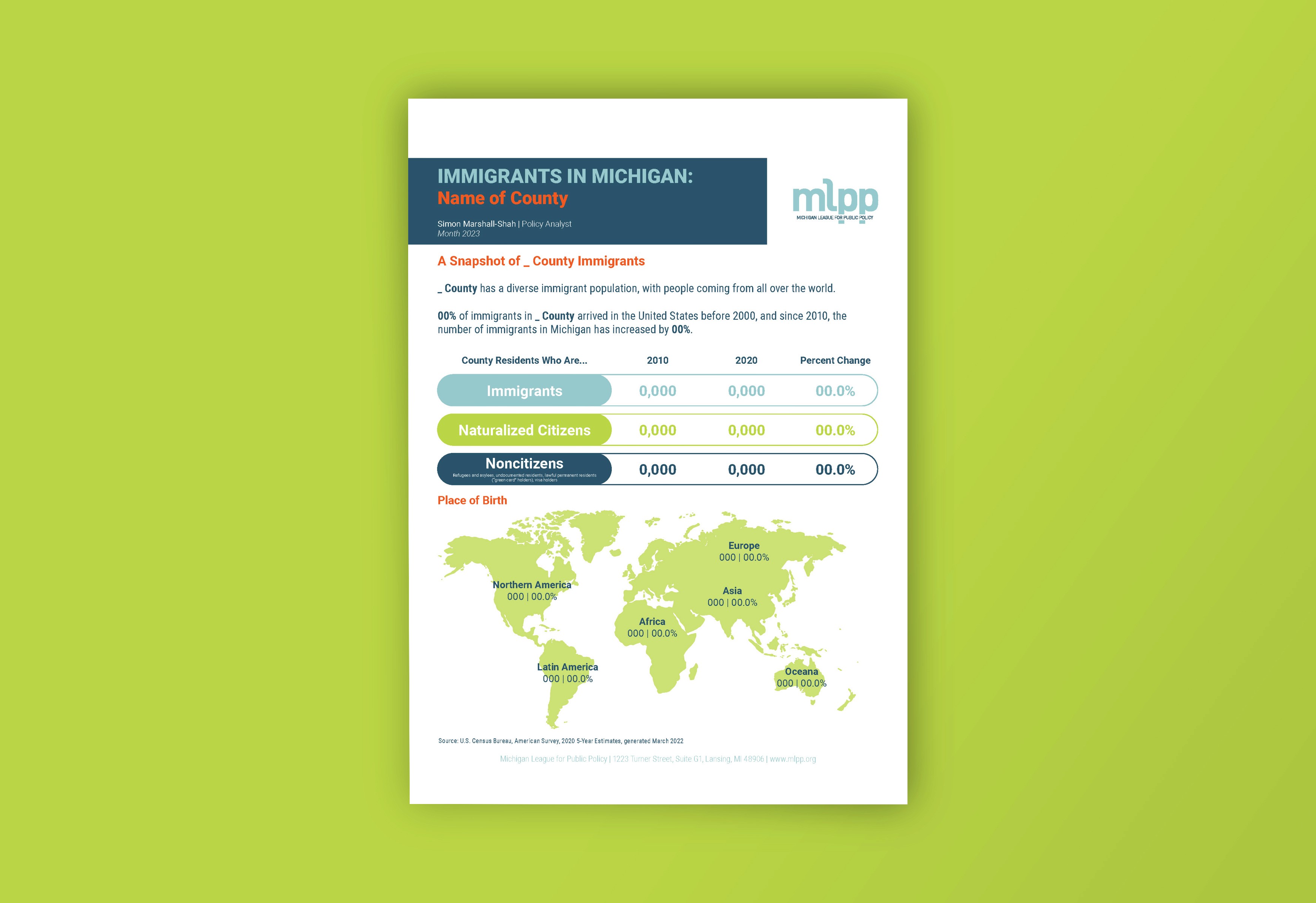 Mockup of fact sheet