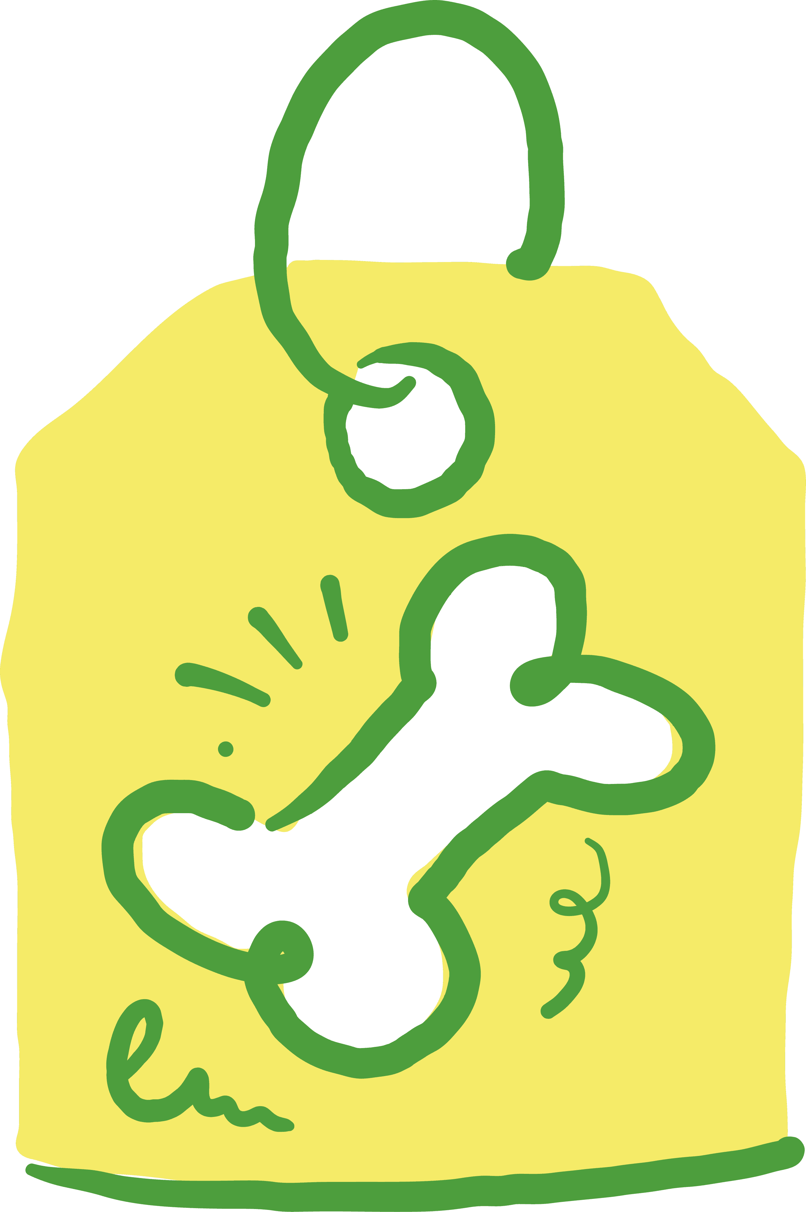 Dog tag with a bone ilustration