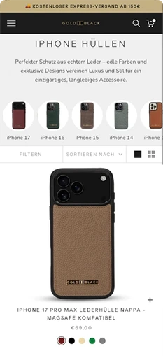 Screenshot von einem Shopify D2C Brand