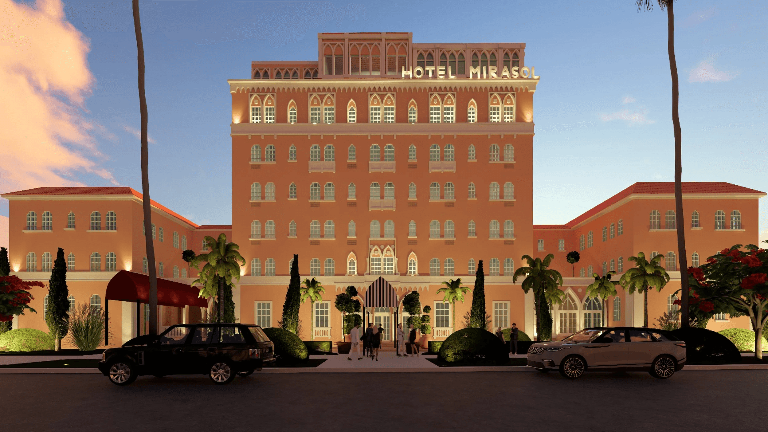 rednering of the Mirasol hotel in Tampa