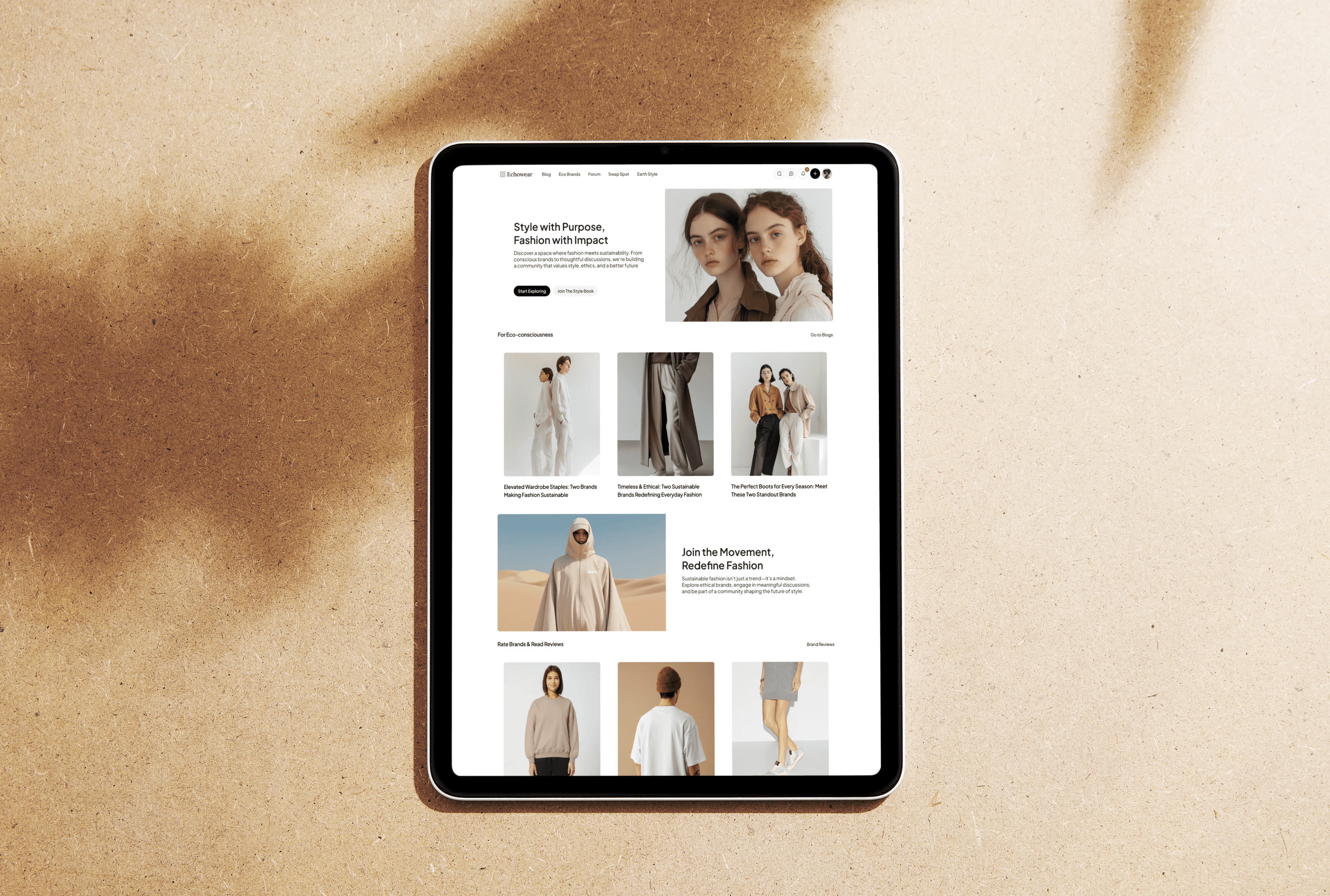 Bettermode community template on tablet