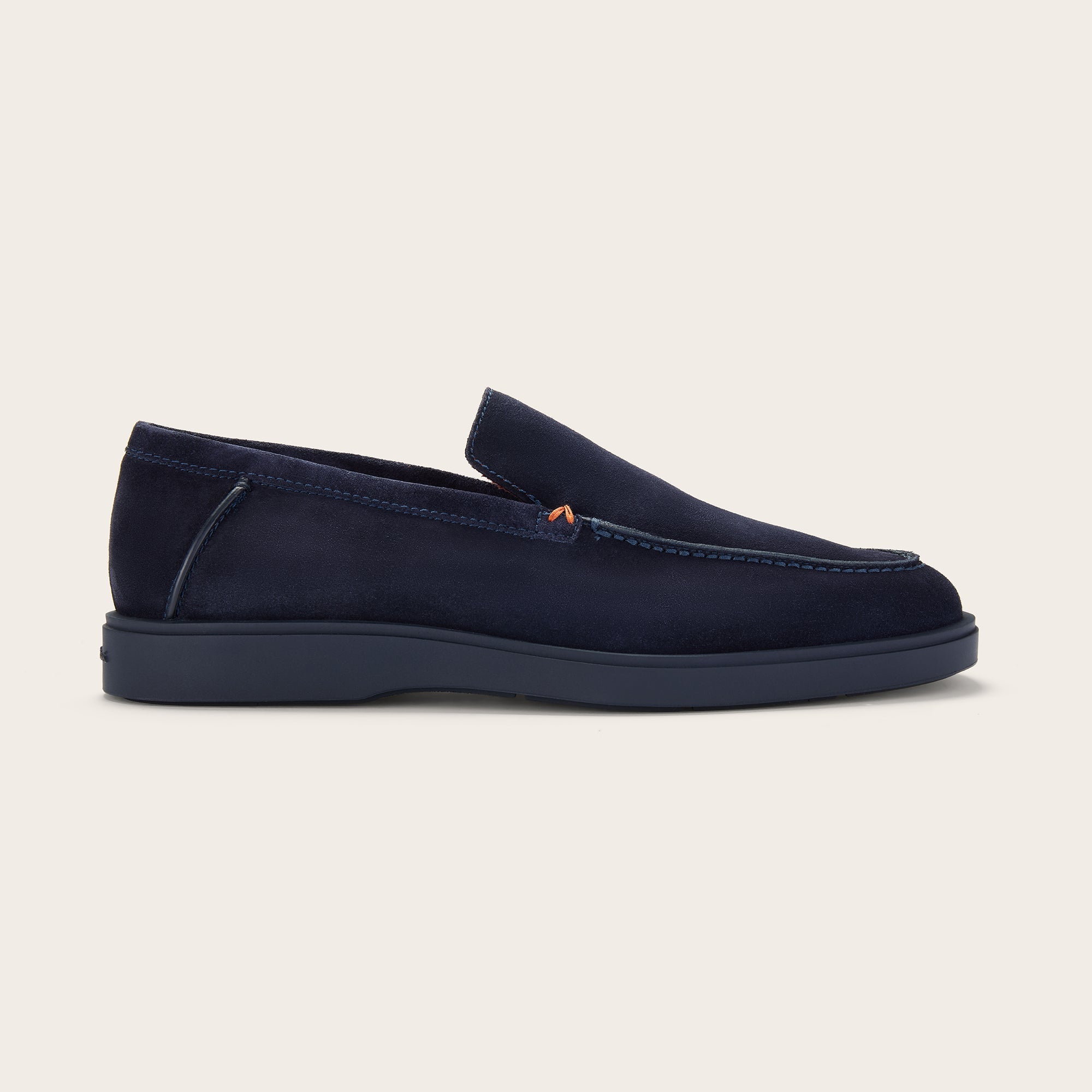 Men's Blue Suede Loafer With Thick Sole - Mandelli UK