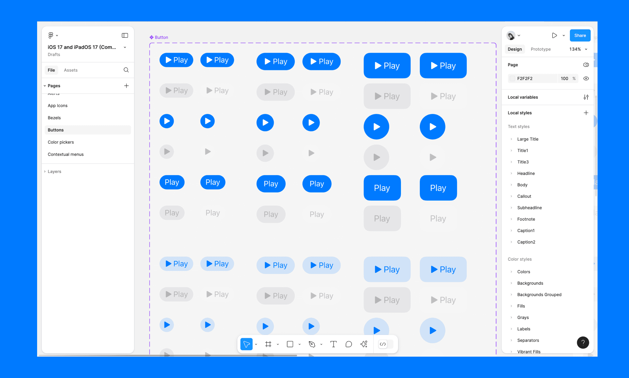 iOS design system example