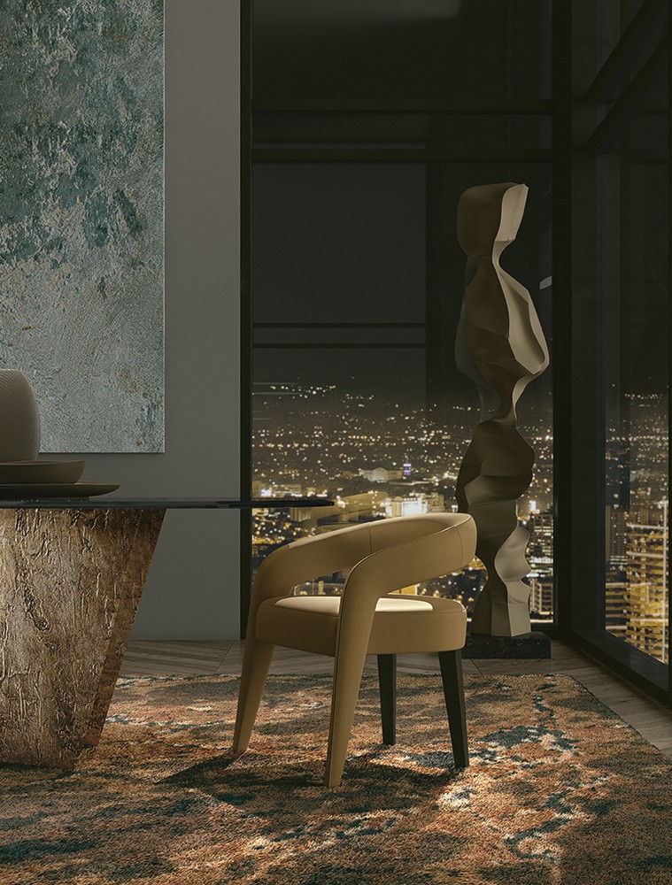 elegant chair in a top floor flat