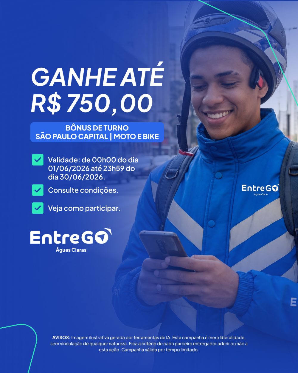 Ganhe R$ 500 ao atingir 200 corridas — Bônus de cadastro