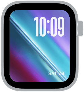 aurora glass Apple Watch face preview 2 featuring abstract, gradient, modern, and new years eve.