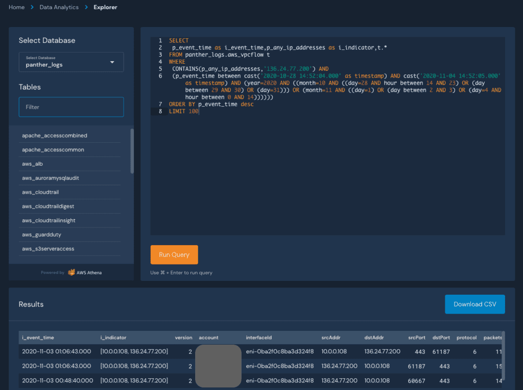 Data Explorer - threat hunting