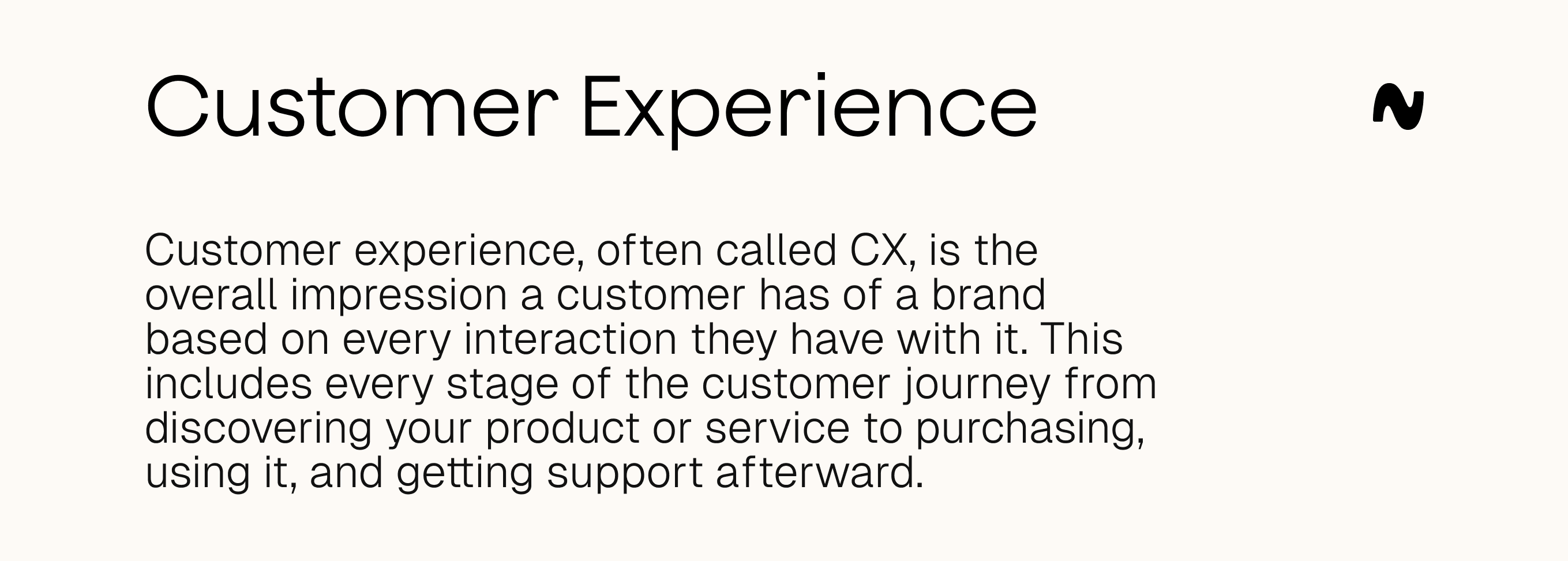 Customer Experience Definition