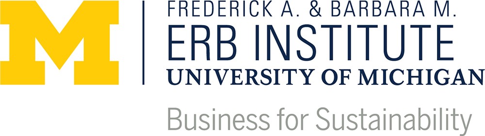 Logo of the Erb Institute for Global Sustainable Enterprise at the University of Michigan, highlighting business sustainability.
