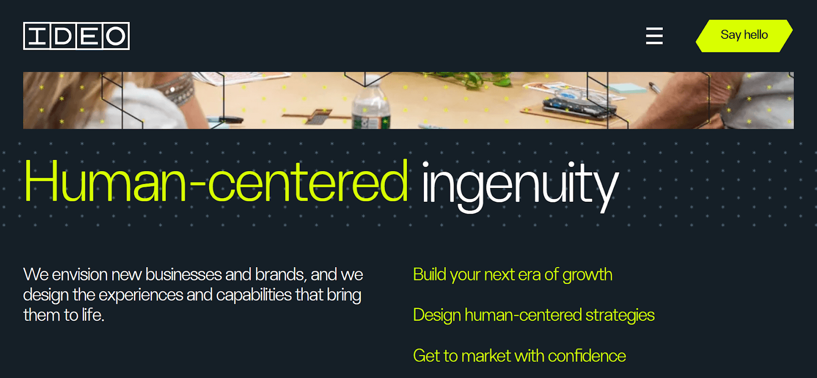 IDEO is one of the most influential design and innovation consultancies in the world, widely credited with popularizing human-centered design and design thinking methodologies.