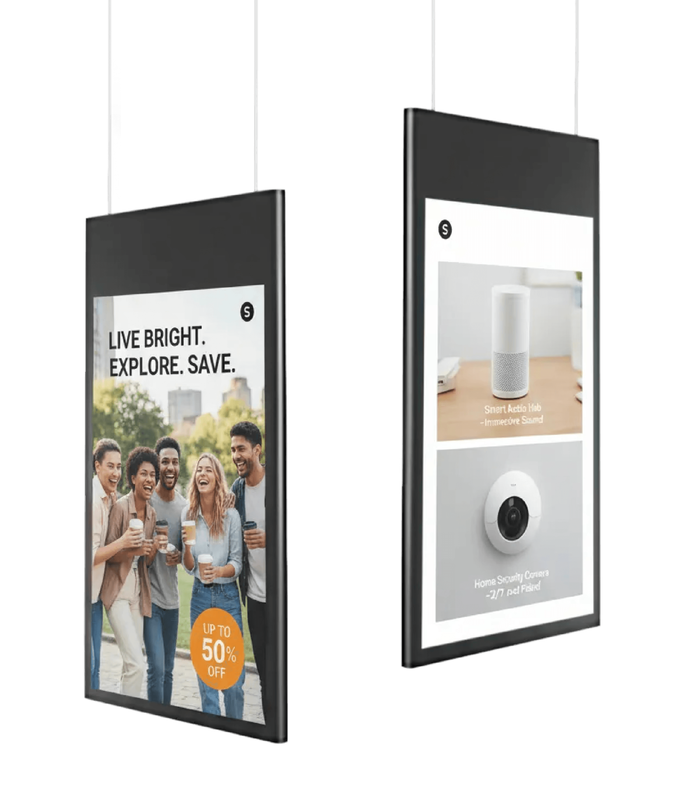 Two sides. Twice
the impact.