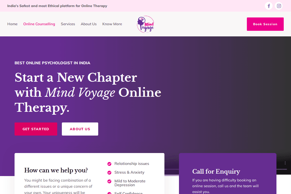 Mind Voyage Website Interface