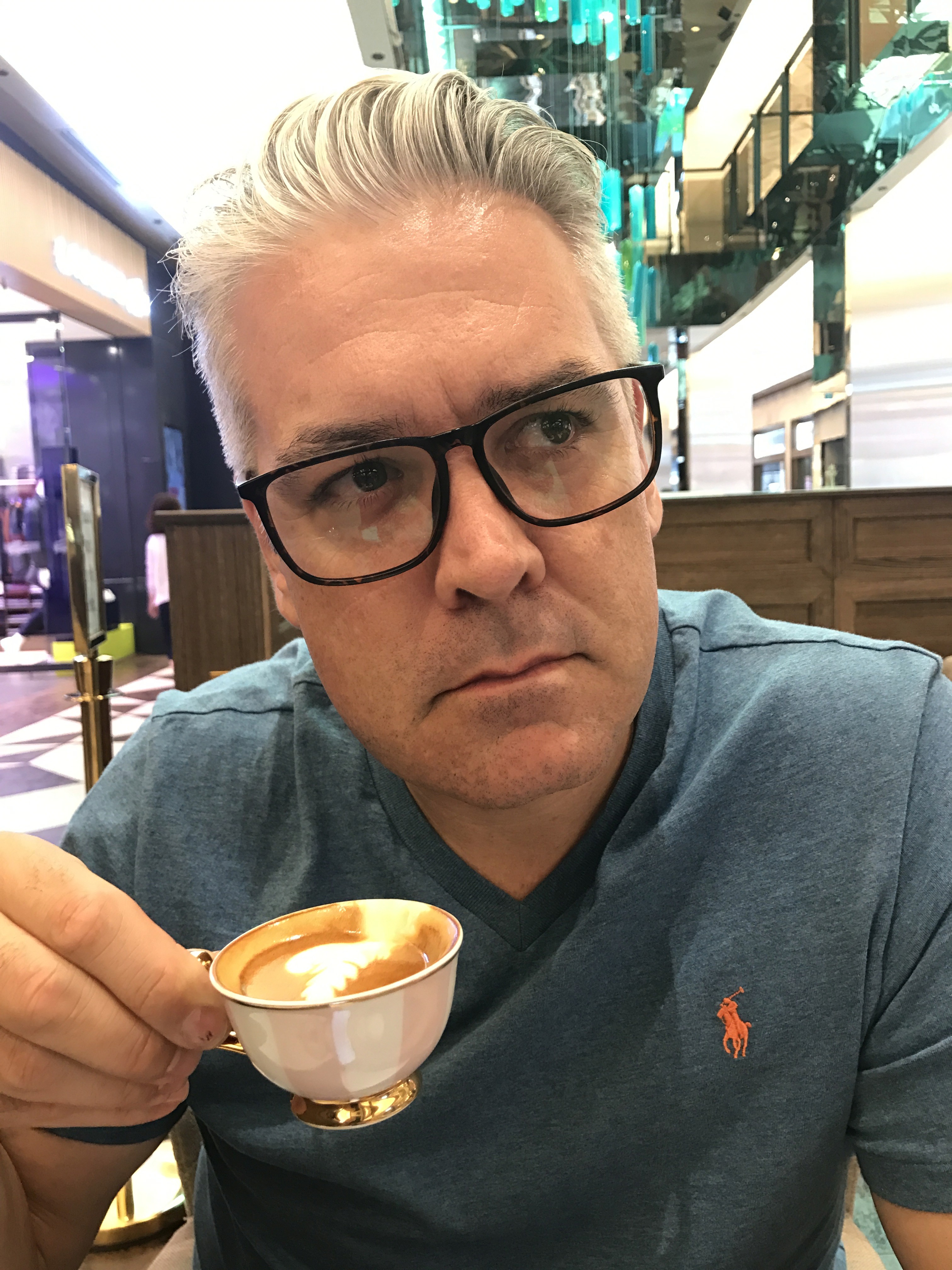 man's grey and black shirt