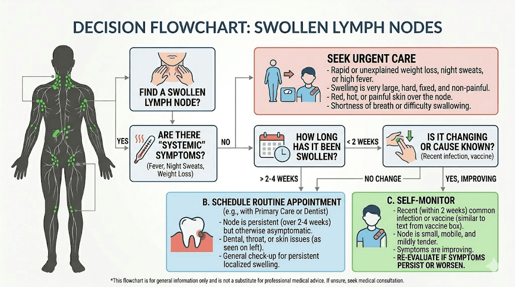When to see a doctor for swollen lymph nodes on semaglutide decision guide