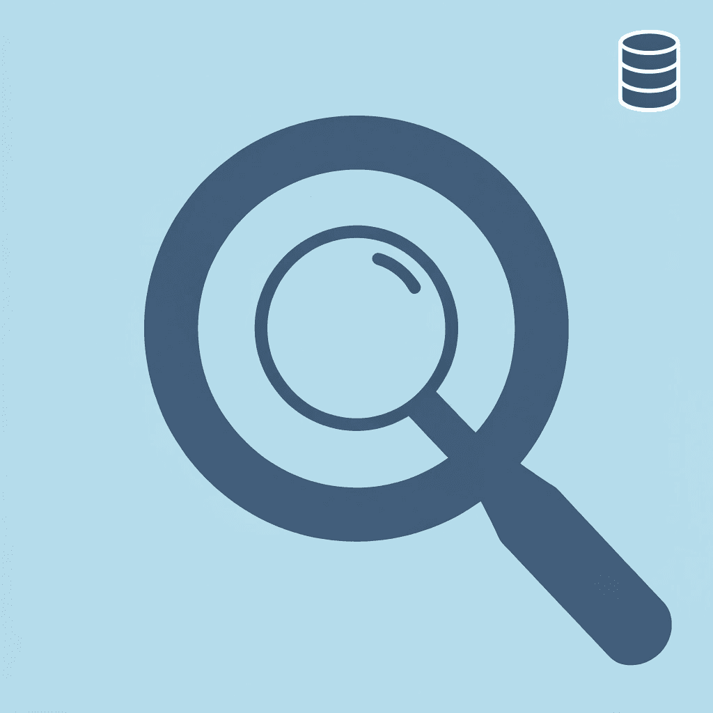 Magnifying glass icon representing the challenge of finding important information among overwhelming data