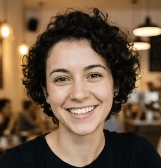 Happy client smiling