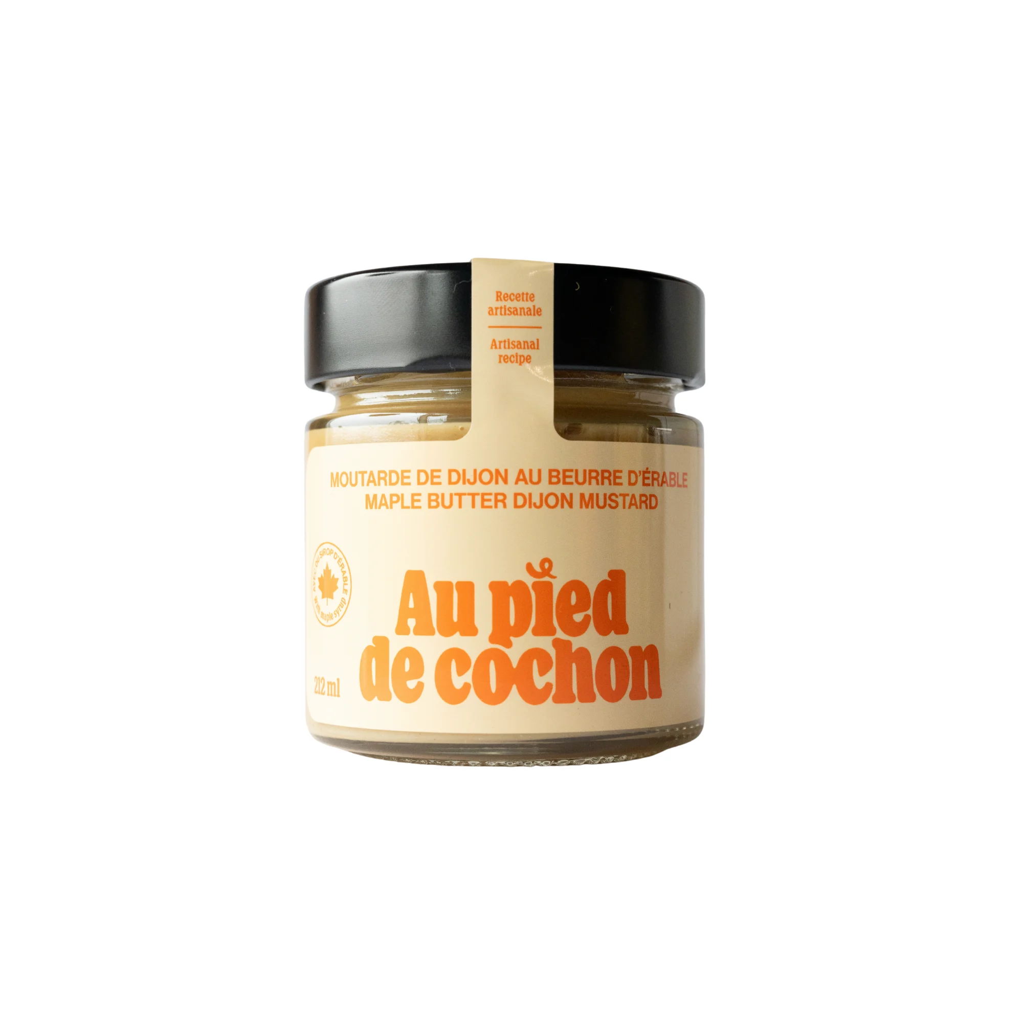 Pot de moutarde de Dijon au beurre d’érable Au pied de cochon