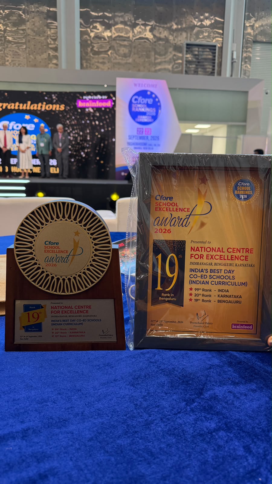 NCFE Indiranagar certificate: 99th in India, 20th in Karnataka and 19th in Bengaluru in the Day Co-Ed Schools category