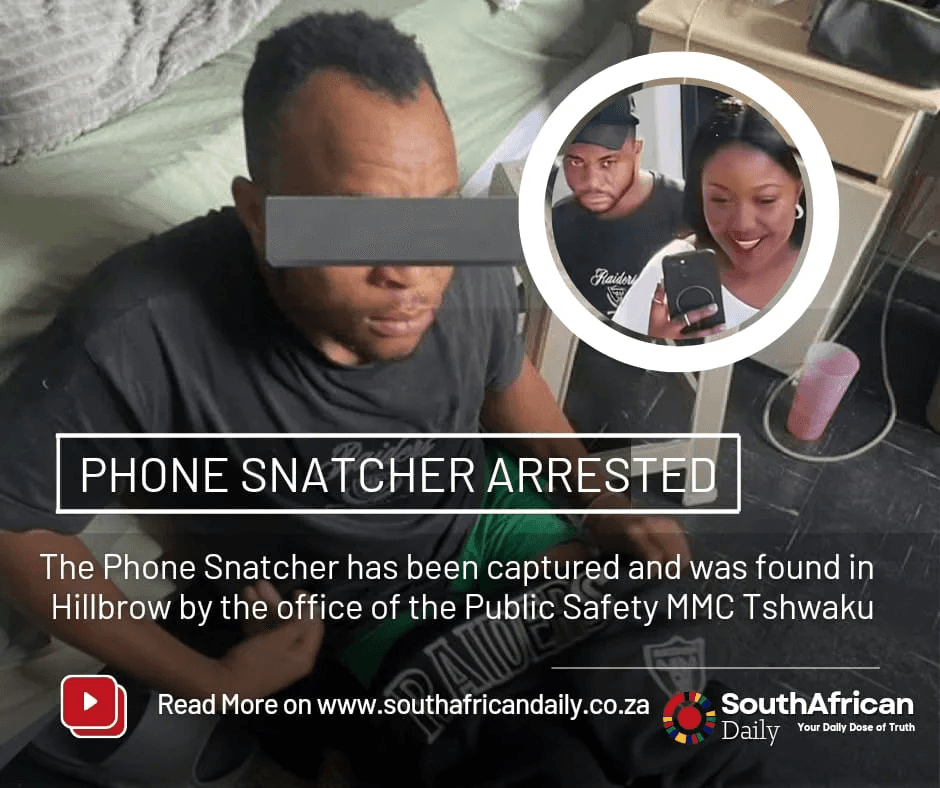 Photo: Pretoria phone snatcher suspect nabbed after viral video – South African Daily