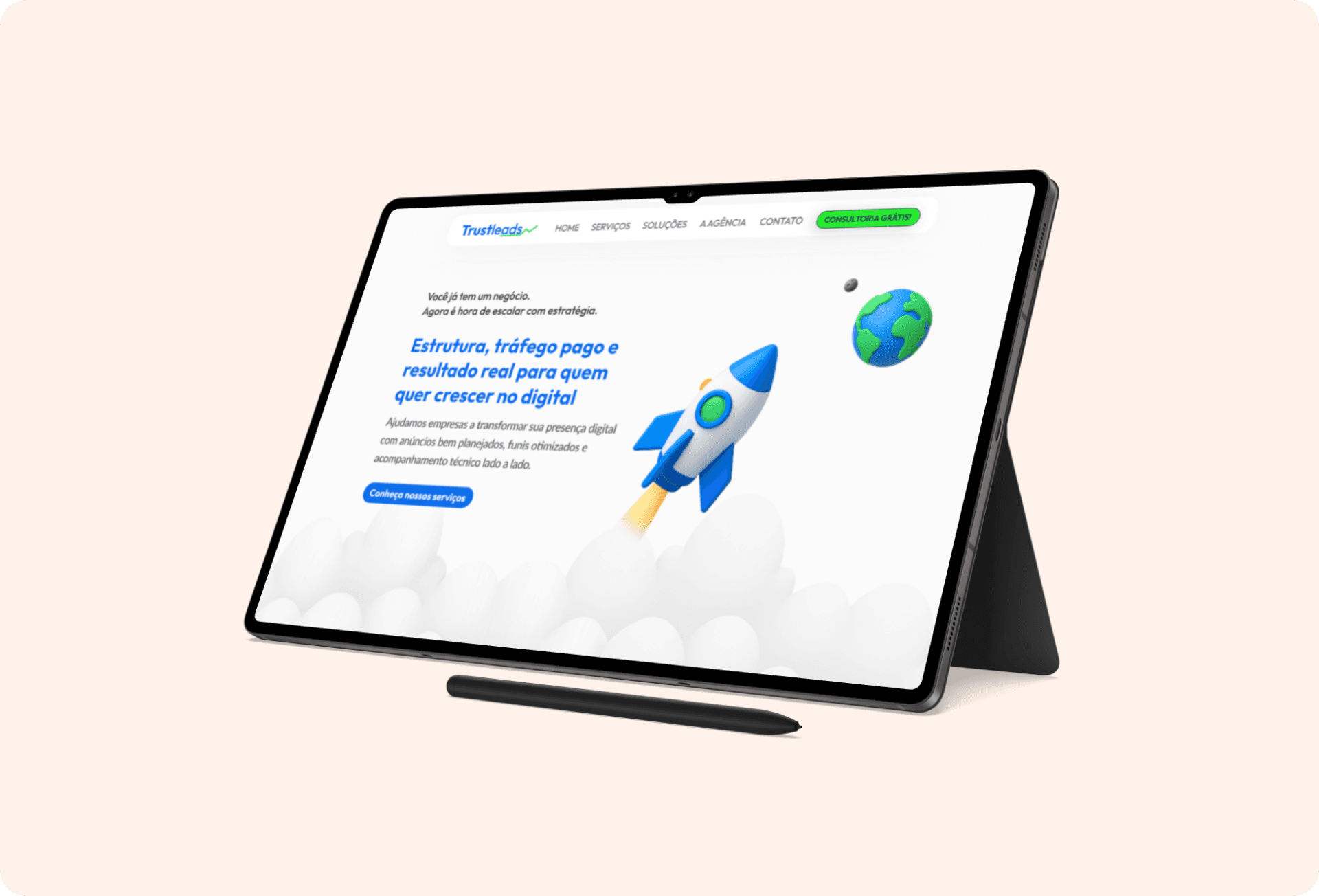 Trustleads Tablet mockup