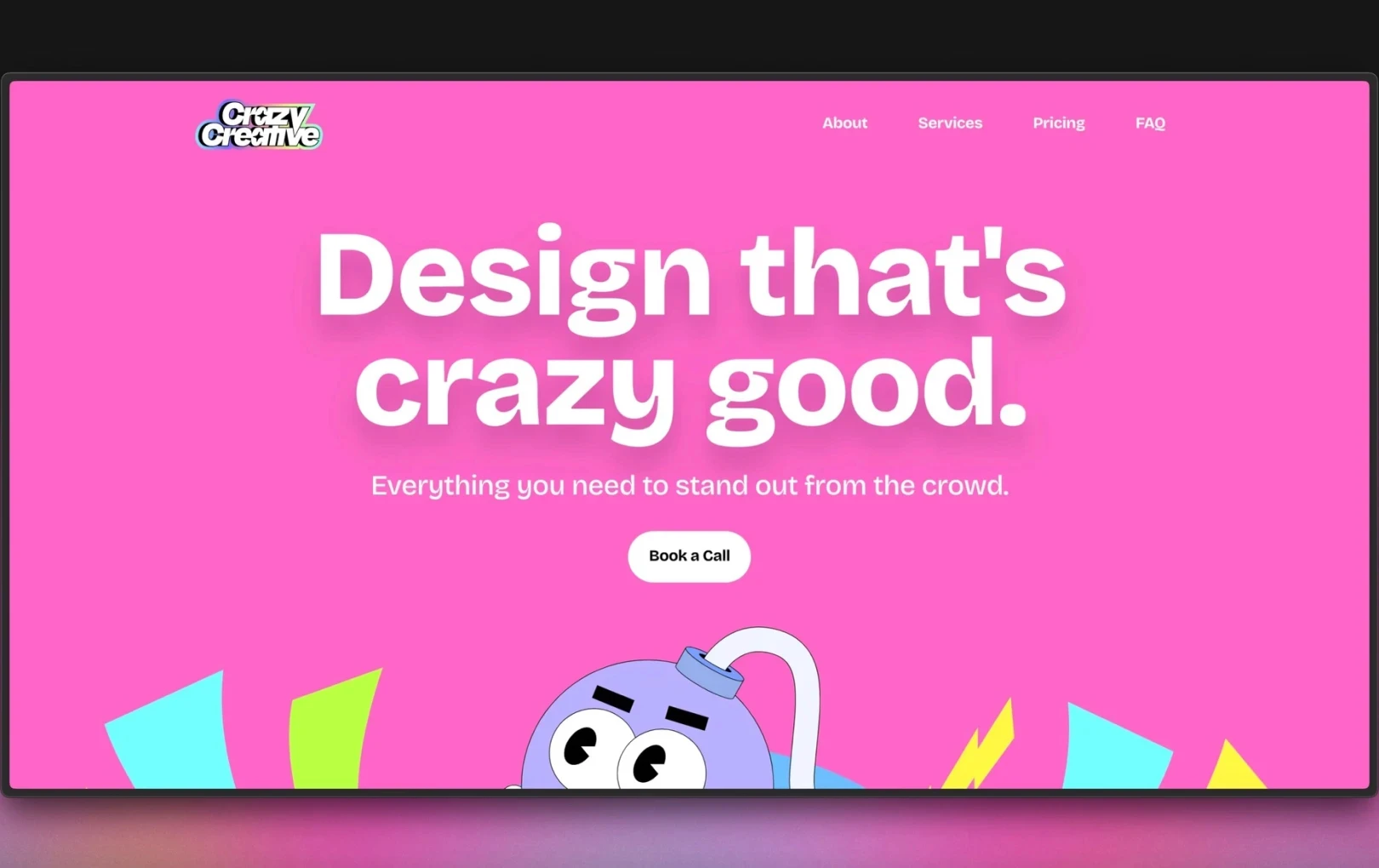 Crazy Creative 포트폴리오 예시입니다.