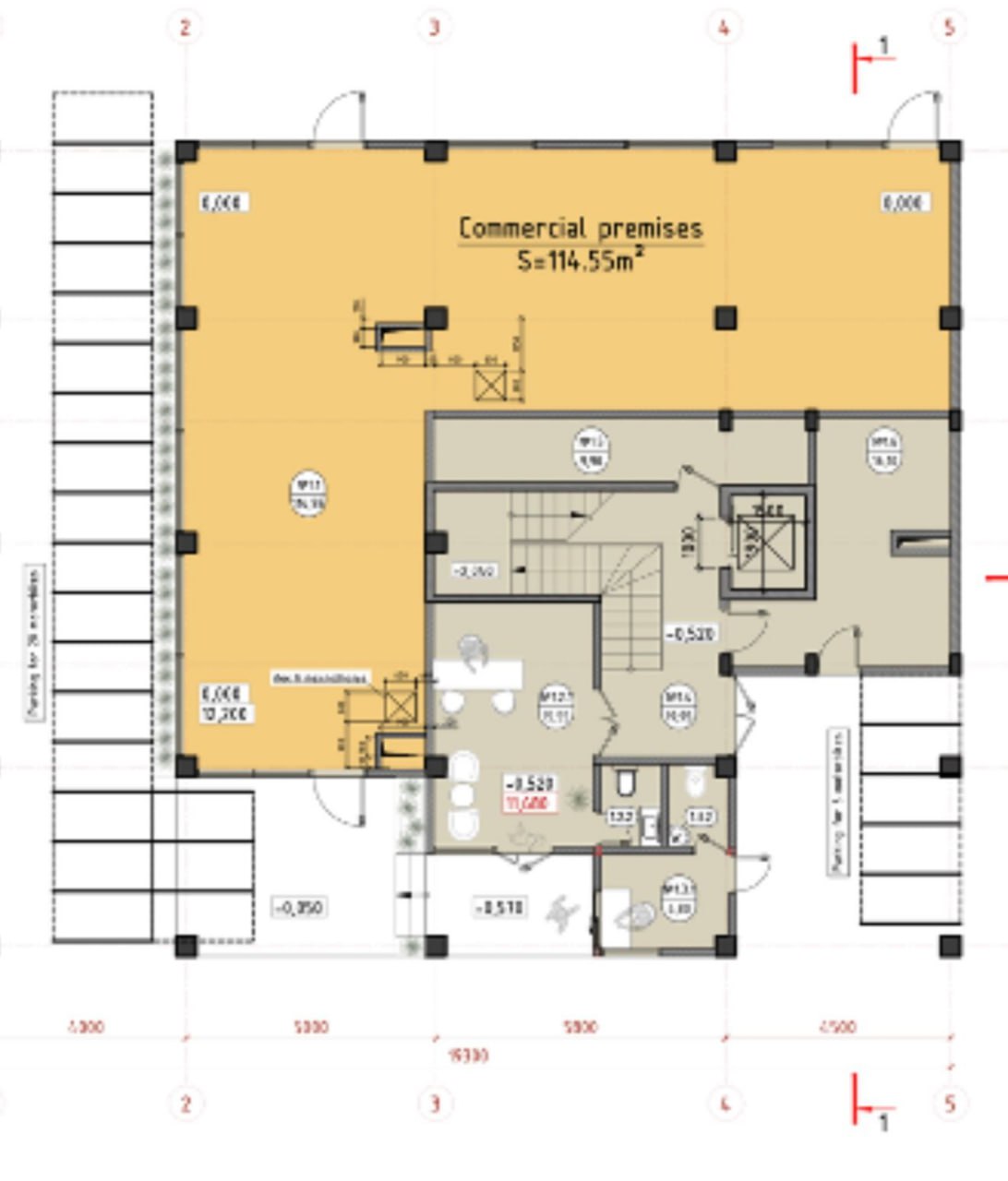 115 m² commercial space for lease 3 minutes from the beach in Berawa, Canggu