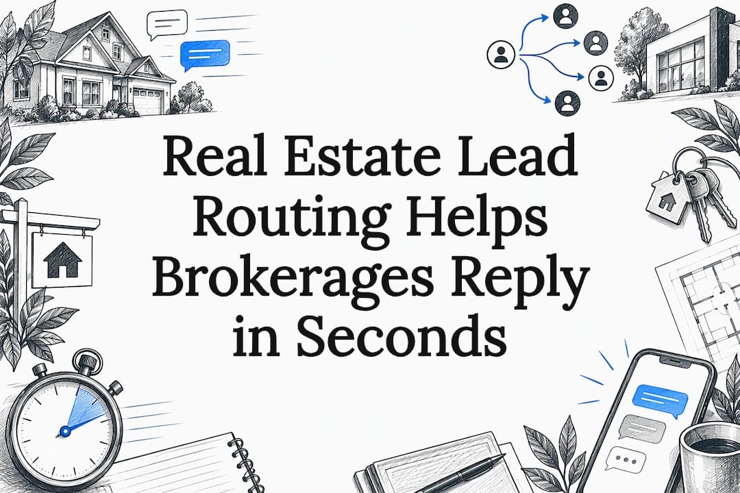 Sketch accents frame a real estate routing title