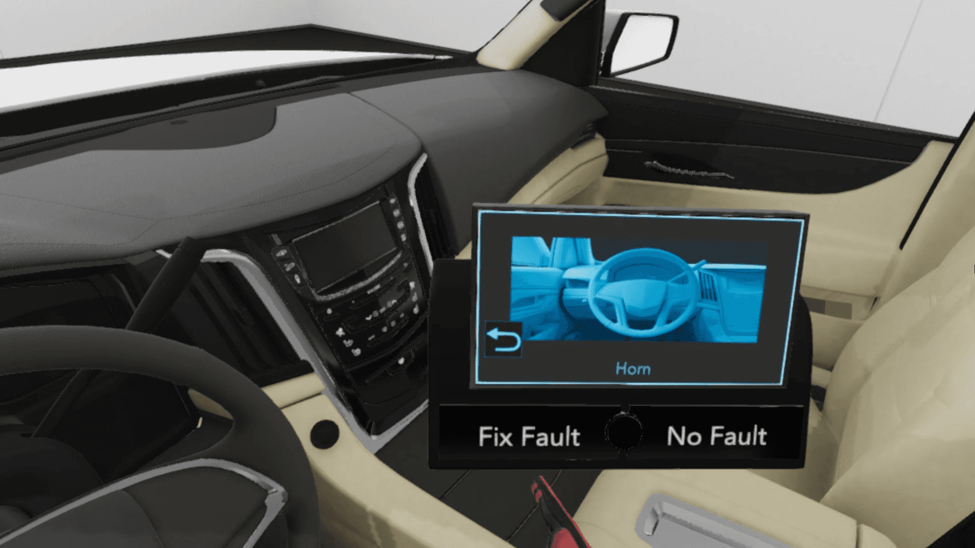 3d Interior or car with interactive elearning graphic
