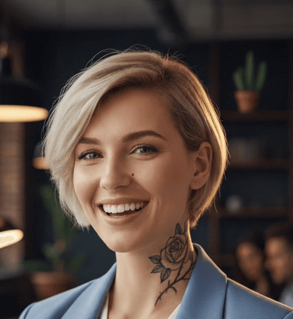 man wearing black crew-neck shirt