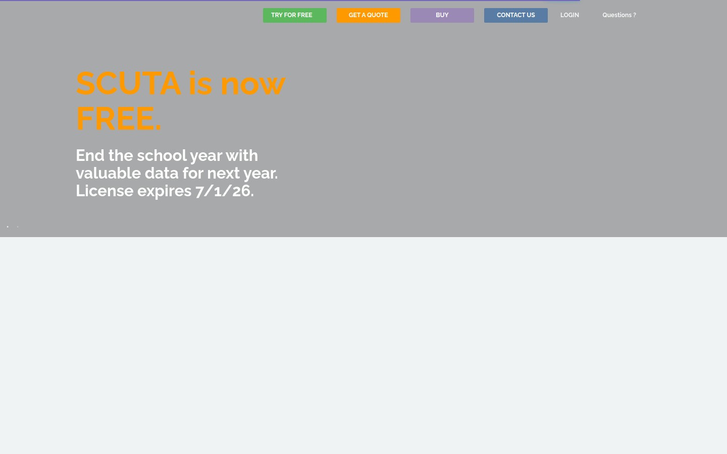 SCUTA school counseling app homepage screenshot