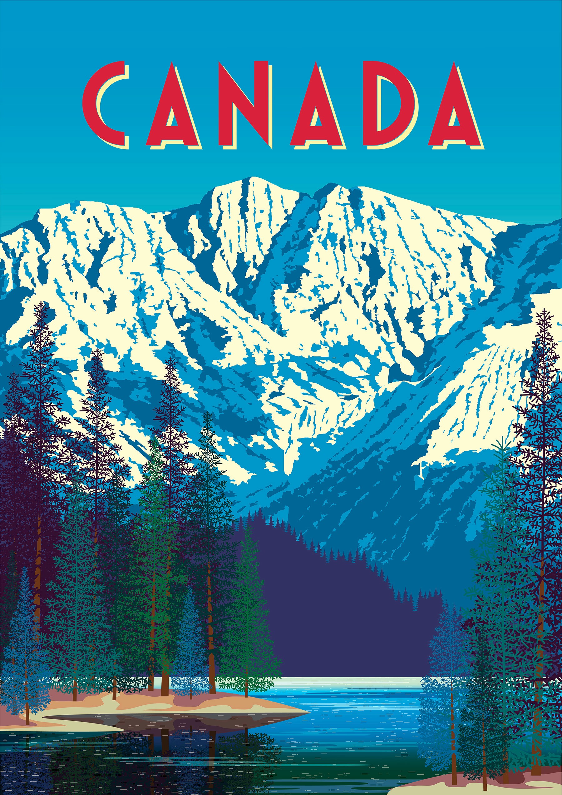 Folk Fable AI Canada travel poster